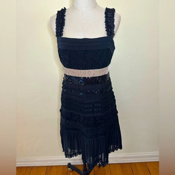 Louis Vuitton stunning black sequined & lace tank dress Size 40 (US size 8) - Picture 1 of 9